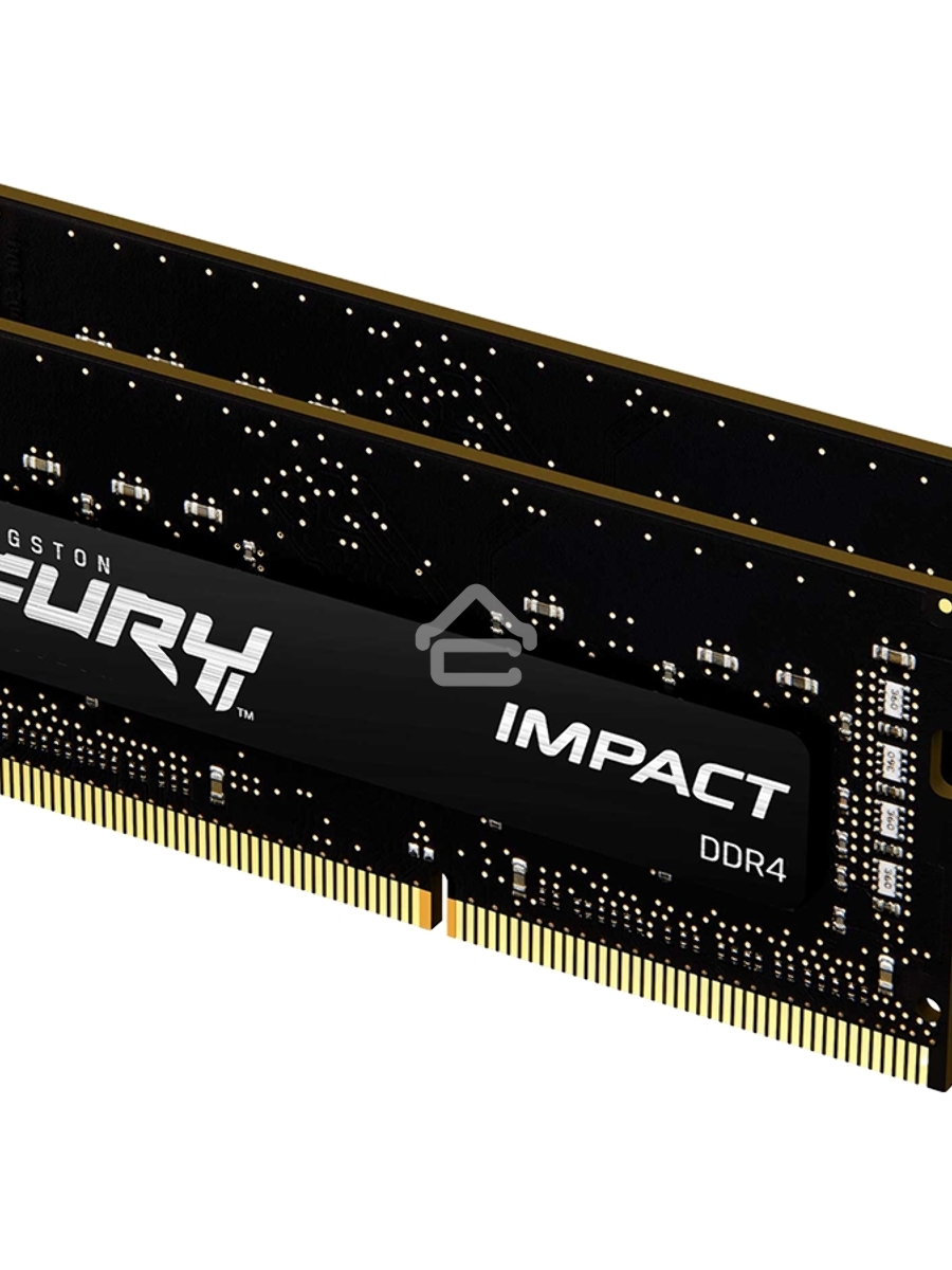 Оперативная память Kingston Fury Impact, DDR4, 16GB (2x8GB), 3200MHz, CL20, SO-DIMM