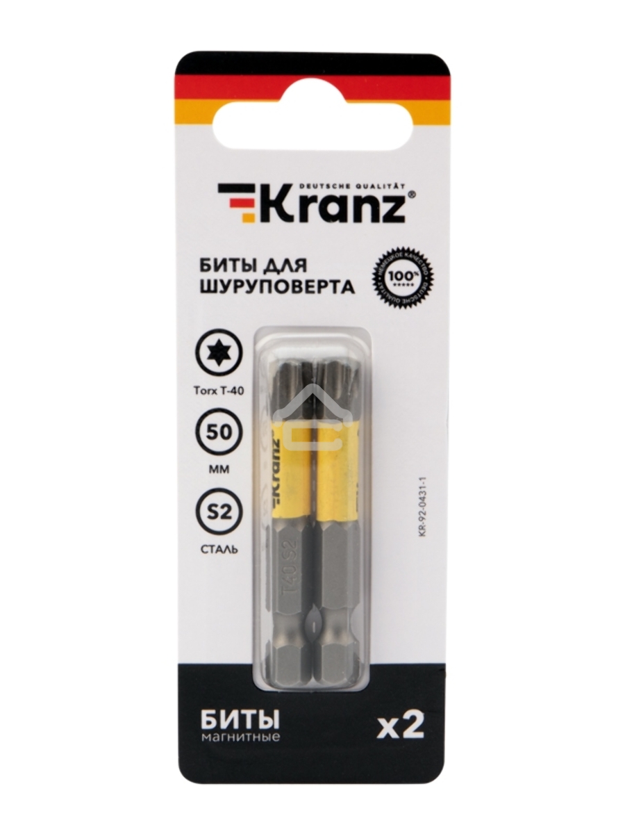 Бита для шуруповерта KRANZ Torx T40х50 мм (2 шт./уп.)