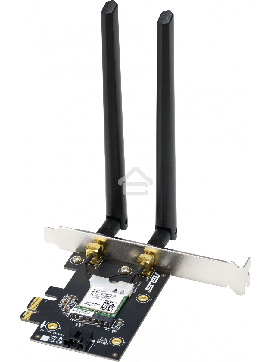Сетевой адаптер ASUS PCE-AX1800 WIFI 802.11ax, 2402 + 574Mbpsб PCI-E Adapter, 2 антенны; 90IG07A0-MO0B00
