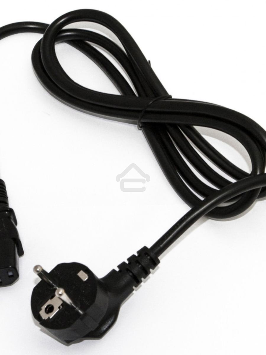 Кабель питания компьютера Hyperline PWC-IEC13-SHM-10-BK (Shucko+C13) (3x1.00), 10A, угловая вилка, 10 м 