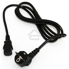 Кабель питания компьютера Hyperline PWC-IEC13-SHM-10-BK (Shucko+C13) (3x1.00), 10A, угловая вилка, 10 м 