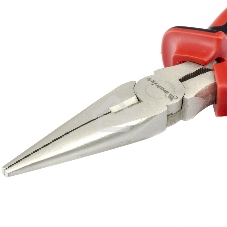 Длинногубцы Matrix NICKEL, 160 мм, прямые никелированные, двухкомпонентные рукоятки