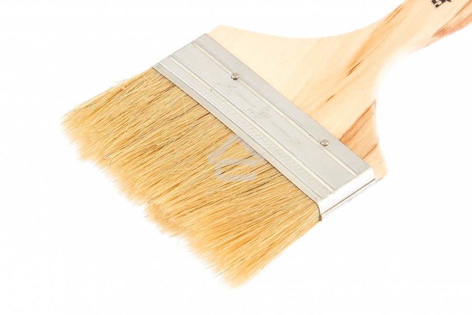 Кисть плоская Sparta 100 мм, натуральная щетина, деревянная ручка, для масляных краскок, лаков