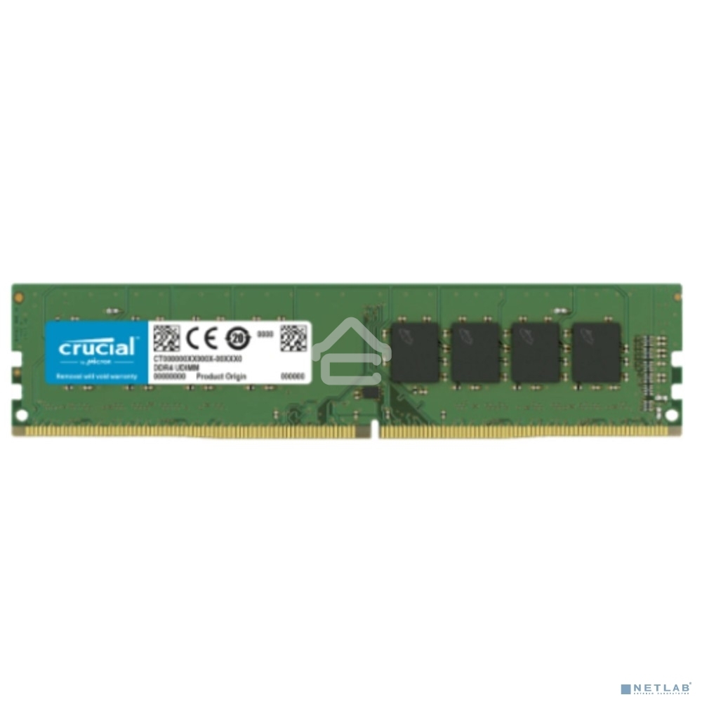 Оперативная память Crucial, DDR4, 16GB (1x16 GB), 3200 MHz, CL22, UDIMM