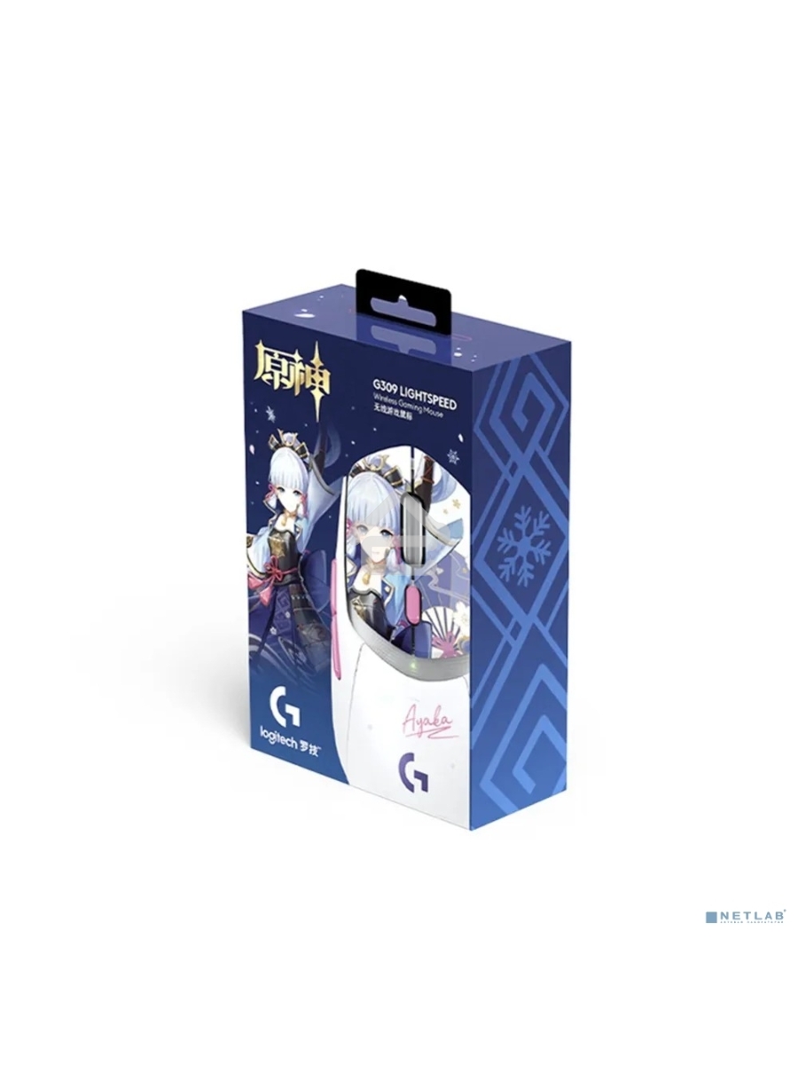 Мышь беспроводная Logitech G309 Lightspeed Ayaka Special Edition белый, 25600 dpi, радиоканал, Bluetooth, USB, кнопки - 6