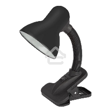 Настольный светильник ЭРА N-102 N-102-E27-40W-BK черный матовый Светильник настольный, цоколь E-27, на прищепке