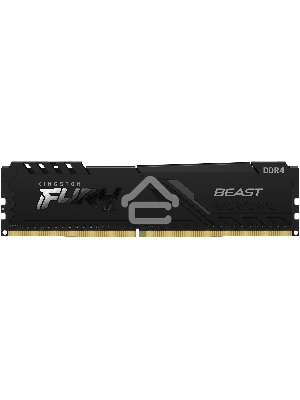 Оперативная память Kingston Fury Beast, DDR4, 16GB (1x16GB), 3200MHz, CL16, с радиатором, чёрный