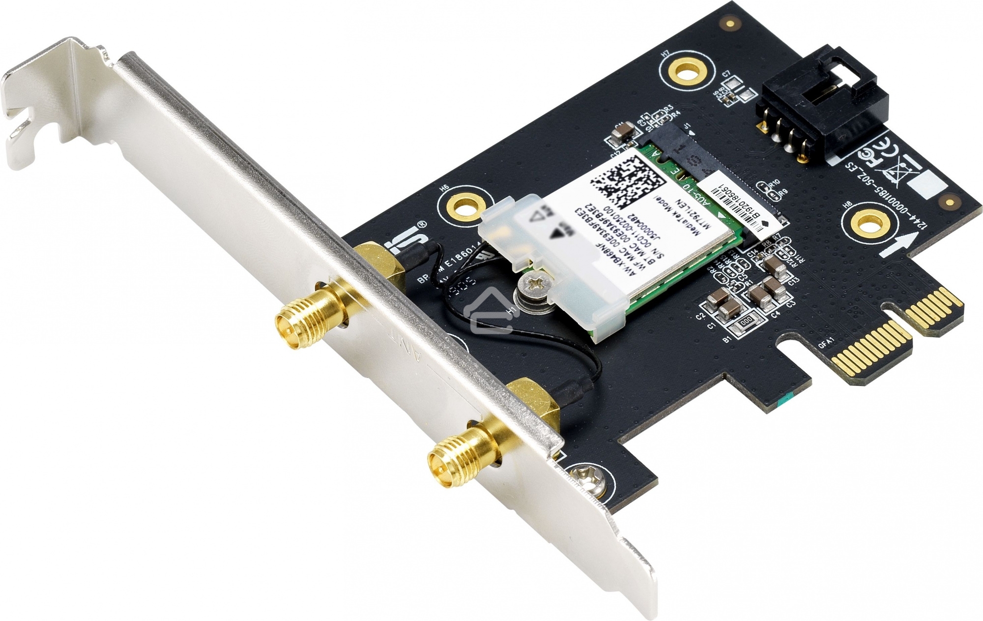 Сетевой адаптер ASUS PCE-AX1800 WIFI 802.11ax, 2402 + 574Mbpsб PCI-E Adapter, 2 антенны; 90IG07A0-MO0B00