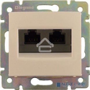 Розетка Valena розетка 2*RJ45 кат.5e, сл. кость