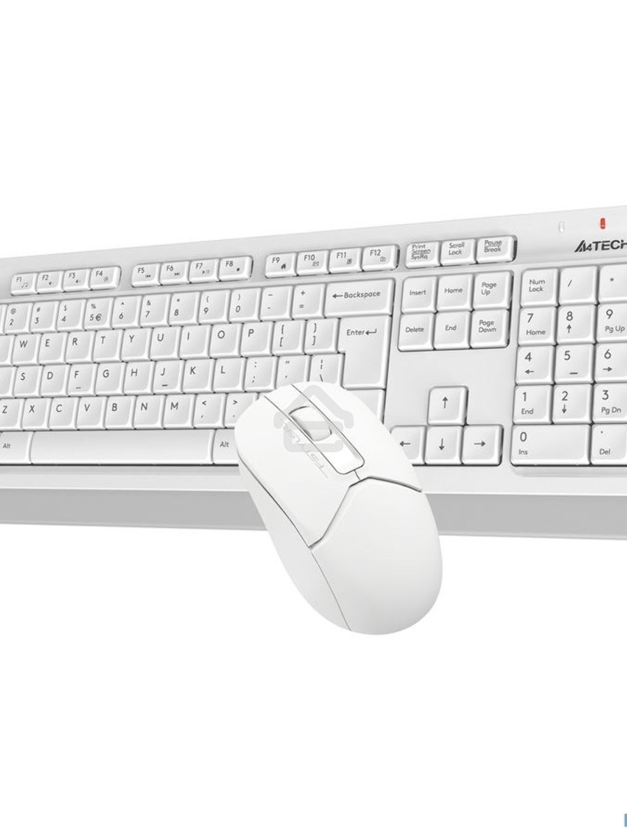 Клавиатура + мышь A4Tech Fstyler FG1012 клав:белый мышь:белый USB беспроводная Multimedia