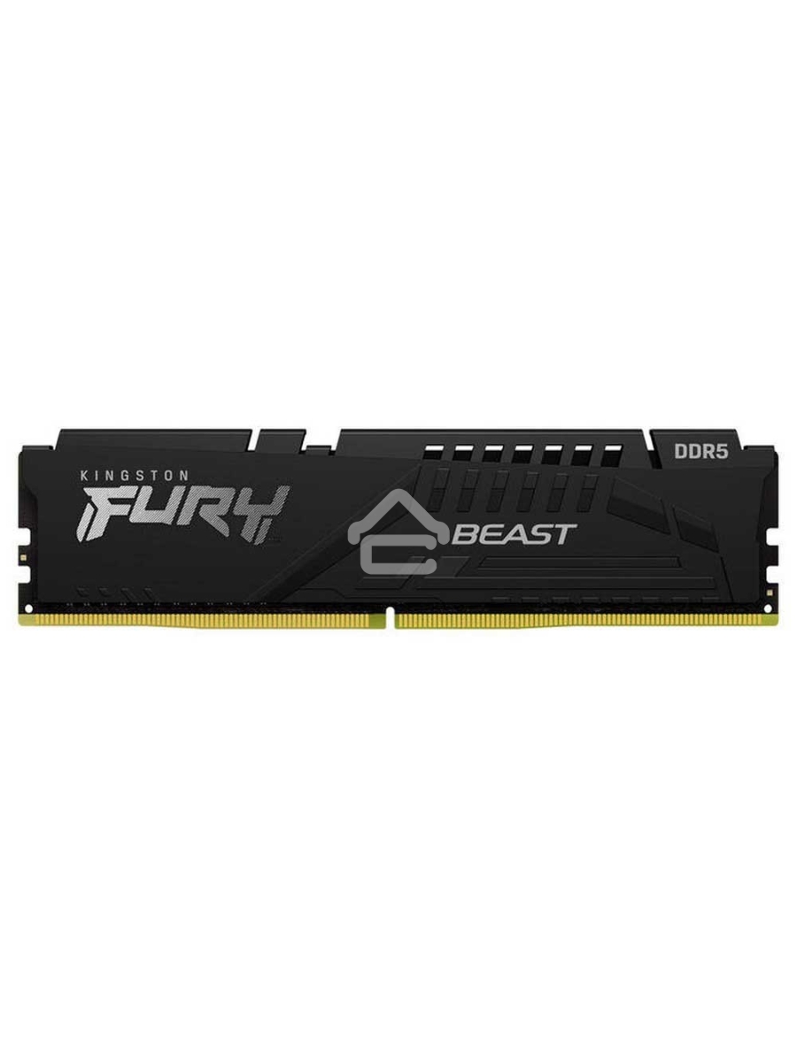 Оперативная память Kingston Fury Beast, DDR5, 32GB (1x32 GB), 5600 MHz, CL36, DIMM, радиатор, чёрный