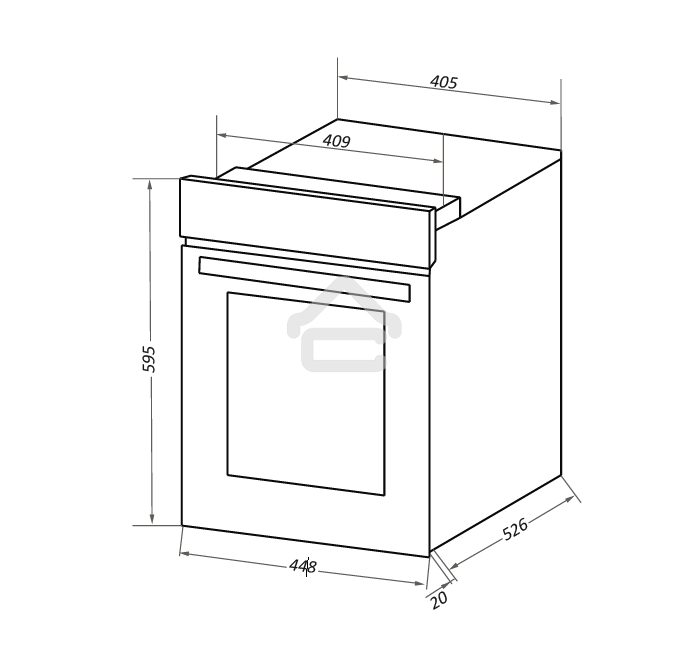 Шкаф духовой электрический Maunfeld EOEC516BG, встраиваемый