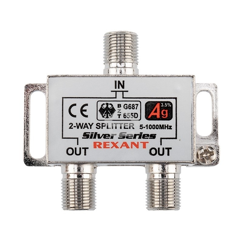 Делитель ТВ Rexant х 2 + 3 шт. F 
