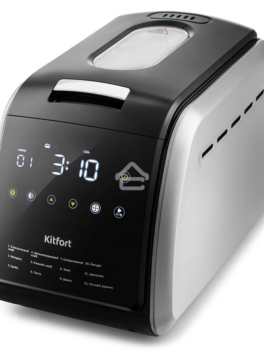 Хлебопечь Kitfort KT-305 черный/серебристый