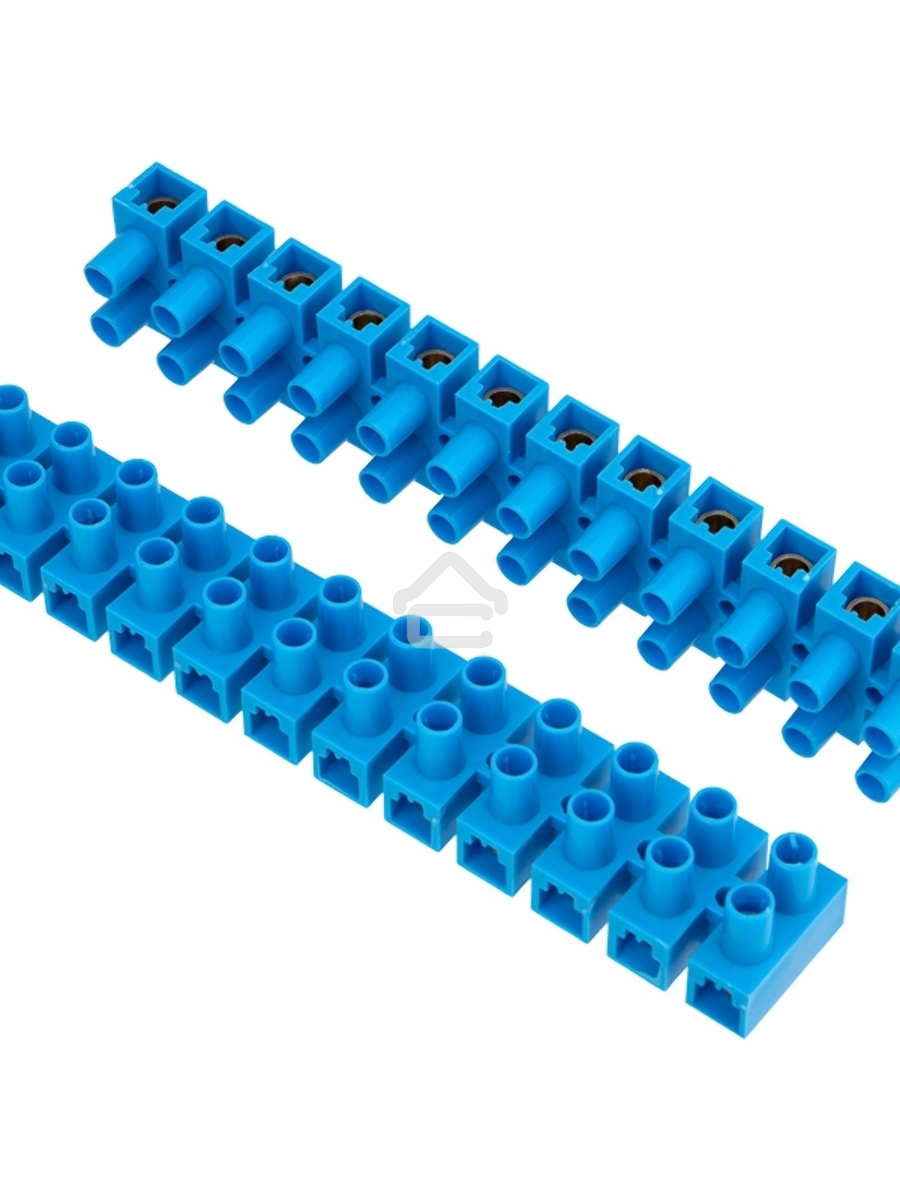 Клеммная винтовая колодка KВ-35 10-35, ток 80 A, полиэтилен синий Rexant (10 шт./уп.)
