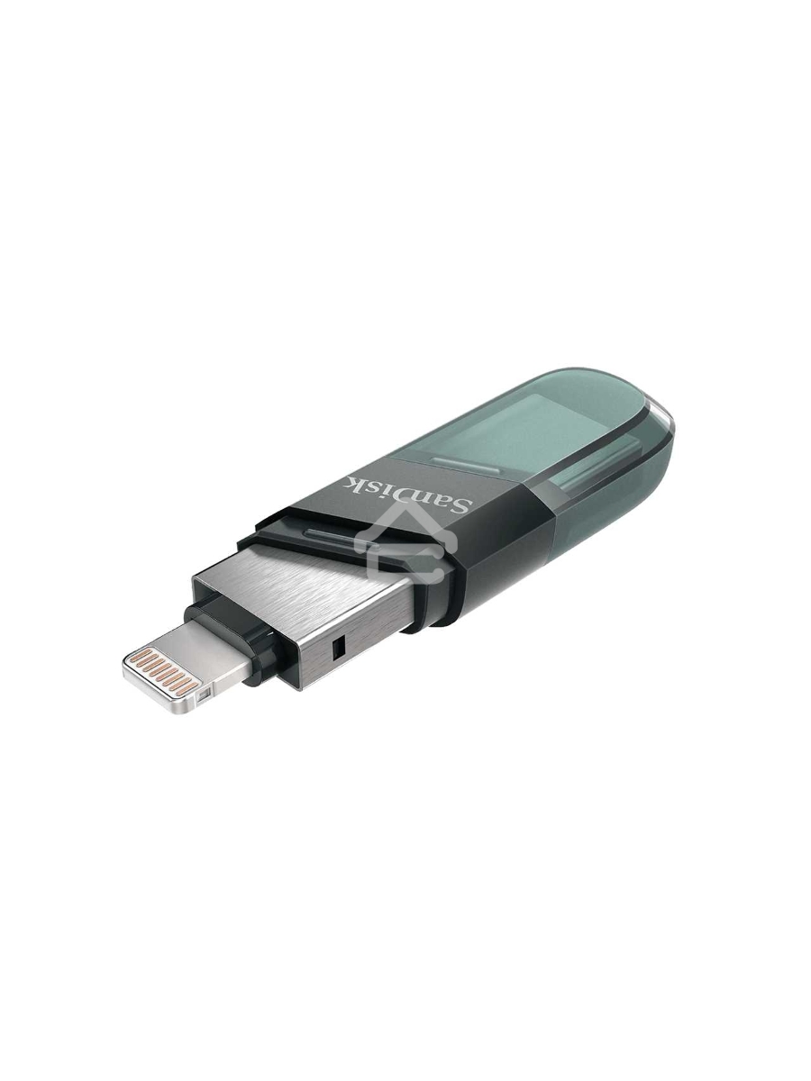 Флеш диск Sandisk 128Gb iXpand Flip SDIX90N-128G-GN6NE USB3.1 зеленый/серебристый