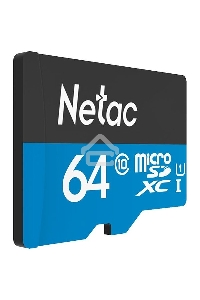 Флеш карта microSDHC 64GB Netac P500 <NT02P500STN-064G-S> (без SD адаптера) 80MB/s