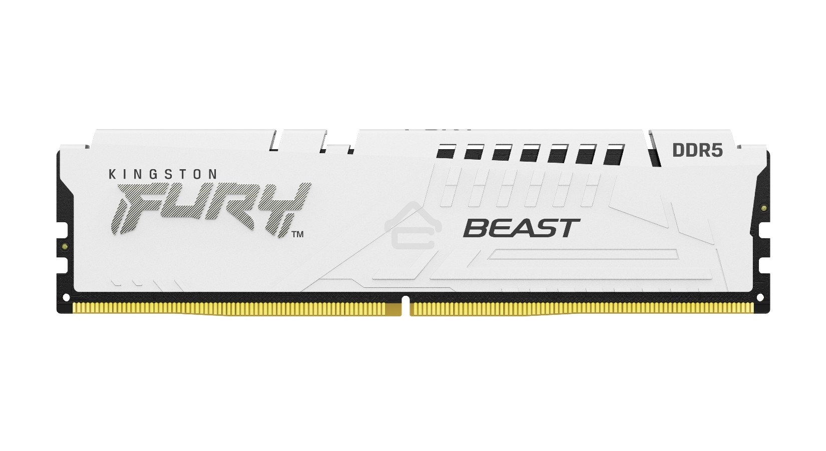 Оперативная память Kingston Fury Beast, DDR5, 64Gb (2x32Gb), 5600MHz, CL40, DIMM, с радиатором, белый