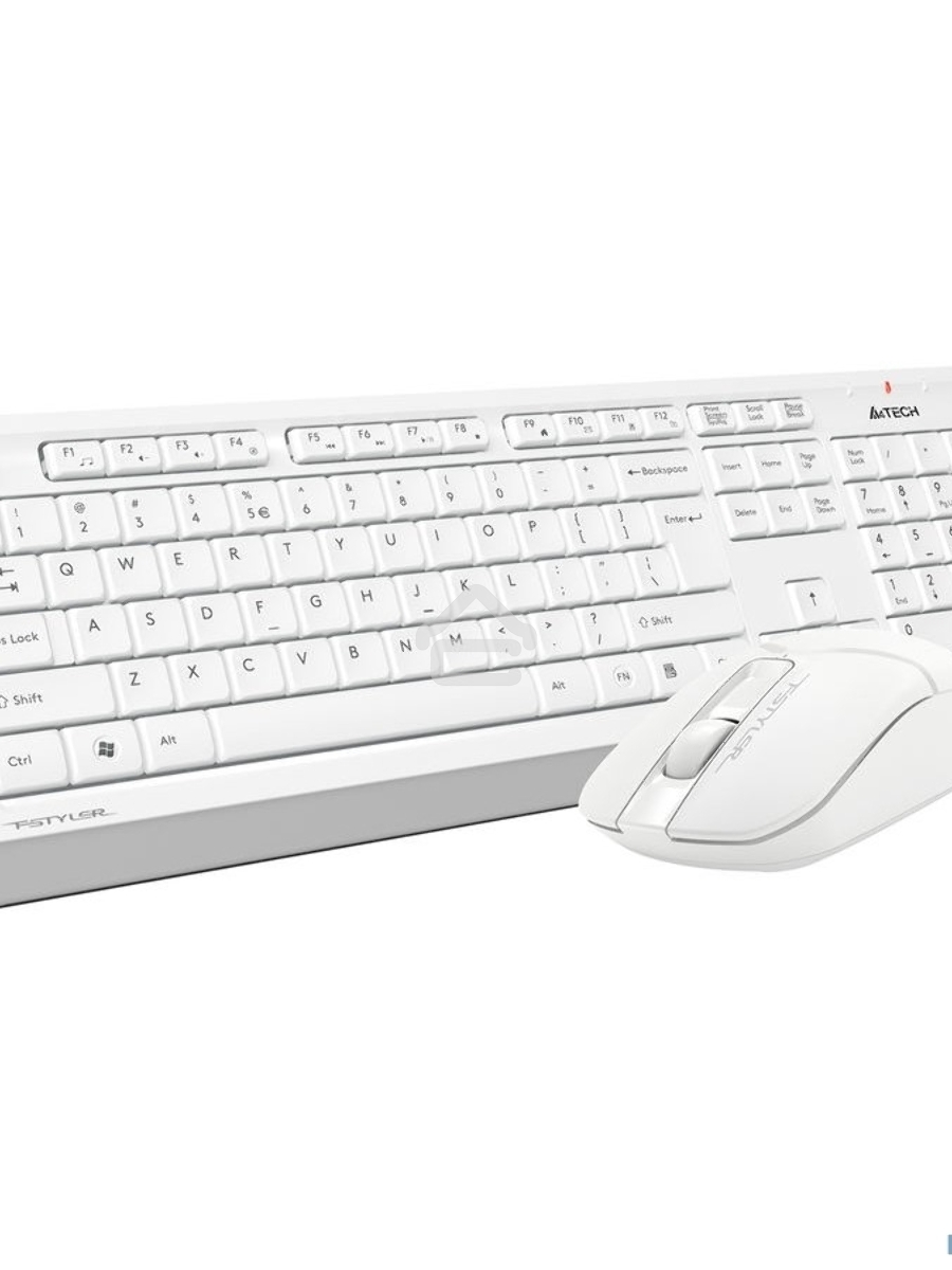 Клавиатура + мышь A4Tech Fstyler FG1012 клав:белый мышь:белый USB беспроводная Multimedia