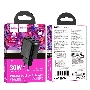 Зарядное устройство Hoco 30Вт, 3А, QC3.0/PD, 1хUSB, 1хType-C, CS23A, черный, коробка