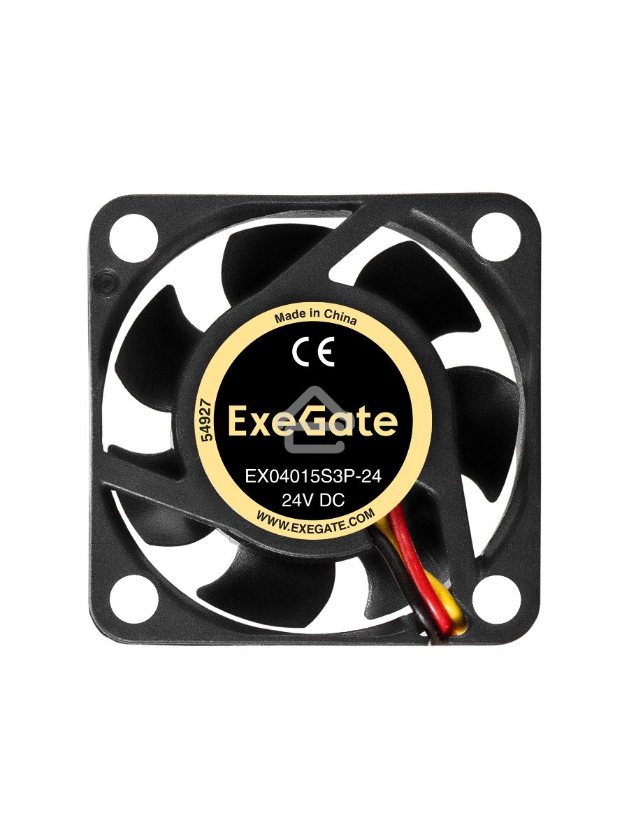 Вентилятор для корпуса ExeGate EX04015S3P-24 черный, 40 мм, 7500 об/мин, 32.6 дБ, 3 pin