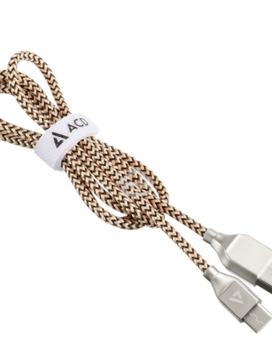 Кабель USB ACD-Titan Type-C ~ USB-A Нейлон, 1м, желто-черный (ACD-U927-C2Y)