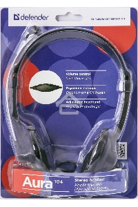 Гарнитура Defender Aura 104 черный (кабель 1.8м)