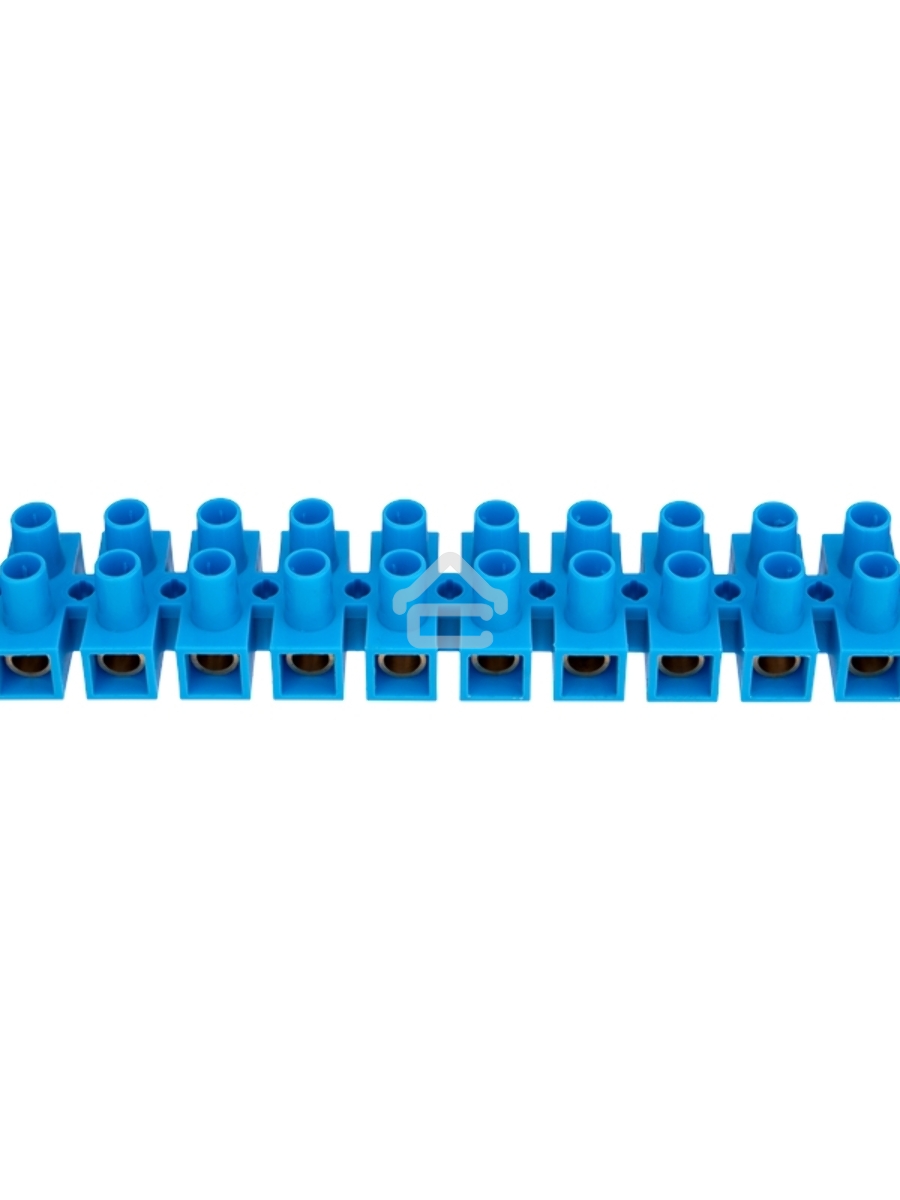 Клеммная винтовая колодка KВ-35 10-35, ток 80 A, полиэтилен синий Rexant (10 шт./уп.)