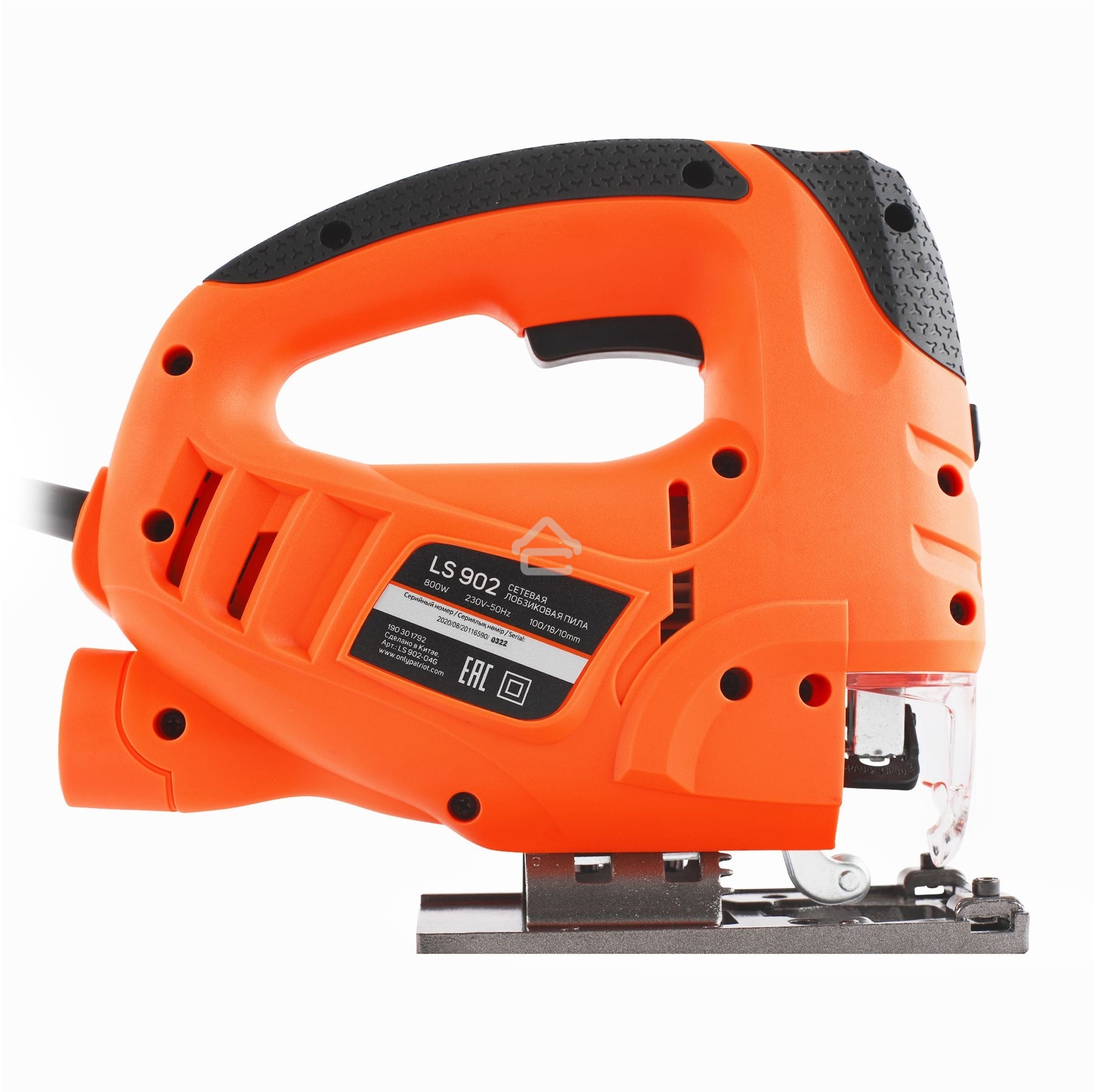 Лобзик электрический PATRIOT LS 902, мощность 800 Вт, макс толщина дерева 100мм