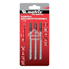 Полотна для электролобзика Matrix по дереву, 3 шт. T244D, 75 x 4мм, HCS