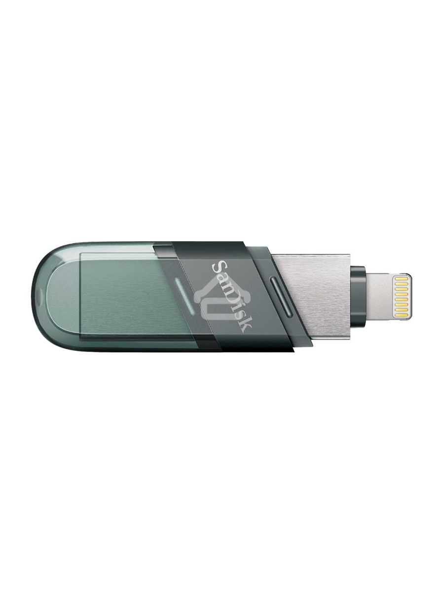 Флеш диск Sandisk 128Gb iXpand Flip SDIX90N-128G-GN6NE USB3.1 зеленый/серебристый