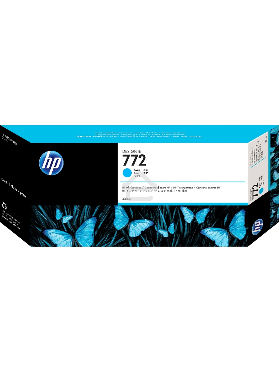 Картридж струйный HP №772 CN636A голубой для HP DJ Z5200 (300мл)
