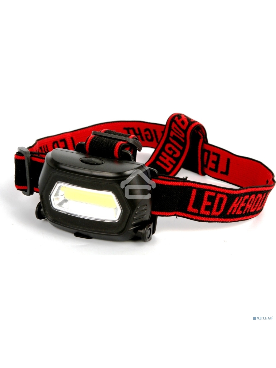 Фонарь налобный Ultraflash LED5359 (аккум 5В черный COB 3 Ватт, 3 реж.,пласт.,бокс)