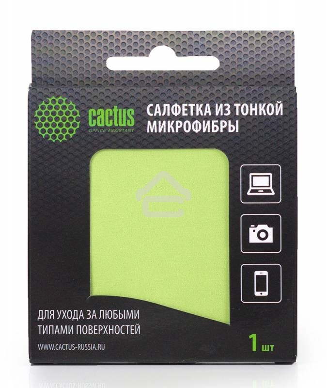Салфетки Cactus CS-MF01 Микрофибра для деликатного ухода за любыми типами поверхностей, 18x18 см
