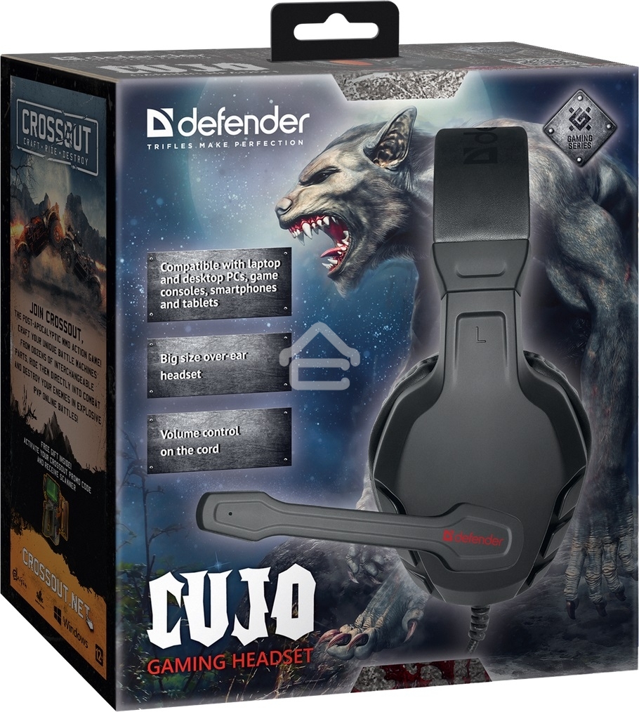 Гарнитура Defender GAMING CUJO BLACK/RED