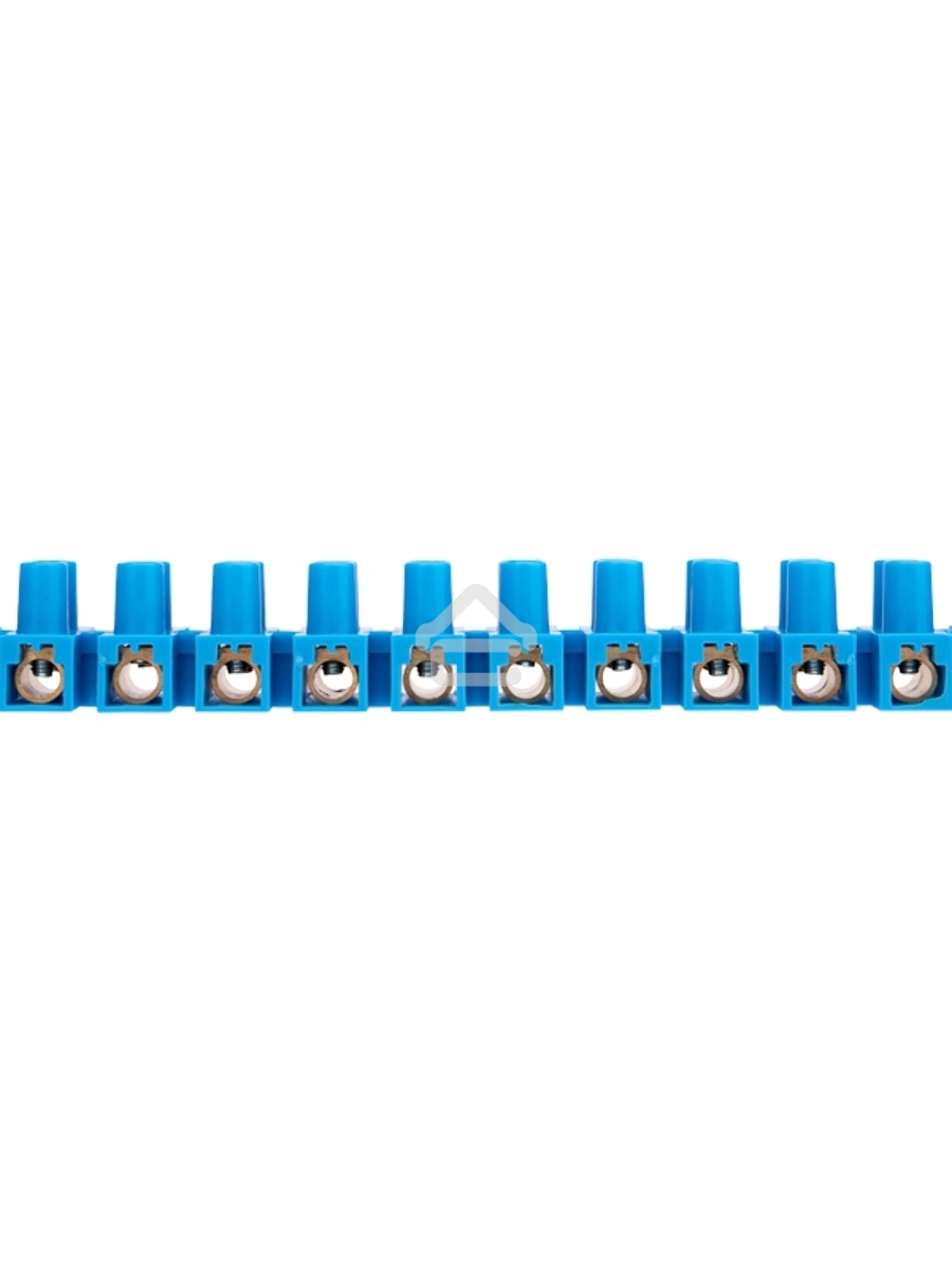 Клеммная винтовая колодка KВ-35 10-35, ток 80 A, полиэтилен синий Rexant (10 шт./уп.)