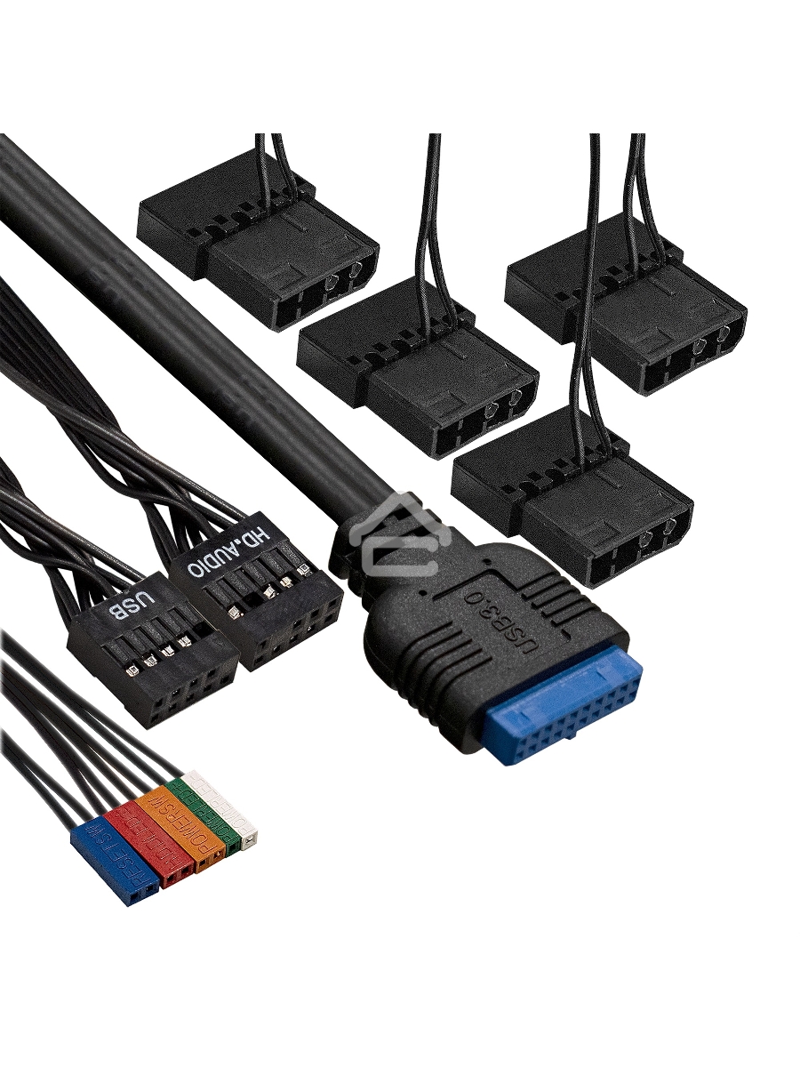 Компьютерный корпус Miditower ExeGate i3 BASE (ATX, без БП, с окном, 1*USB+1*USB3.0, аудио, 4 вент. 12см с RGB подсветкой)