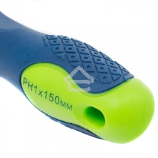 Отвертка Сибртех PH1 х 150 мм, CrV, двухкомпонентная рукоятка