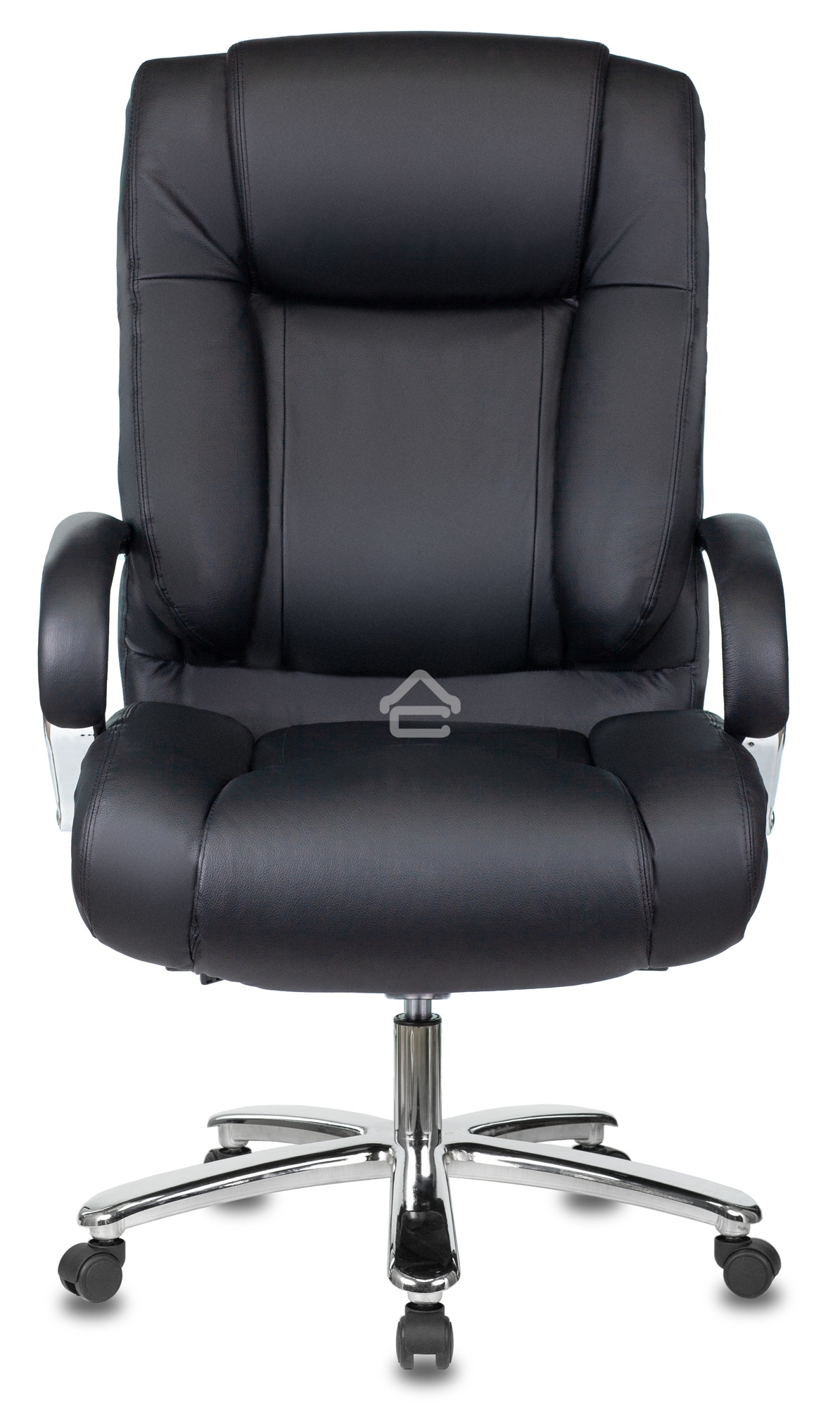 Кресло руководителя Бюрократ T-9925SL/BLACK черный, кожа, крестовина хром