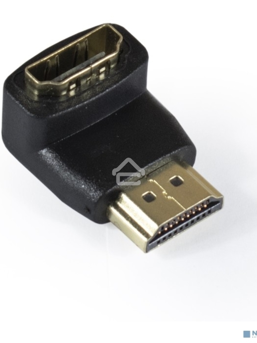 Переходник Exegate EX284919RUS HDMI-HDMI EX-HDMI90-FML (19M/19F, угловой, позолоченные контакты)