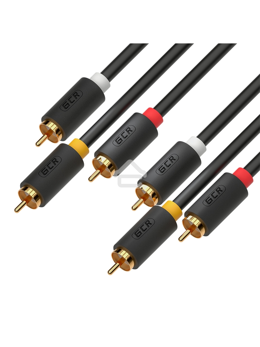 Кабель Greenconnect 1.5m видео-аудио 3 х RCA / 3 х RCA, черный