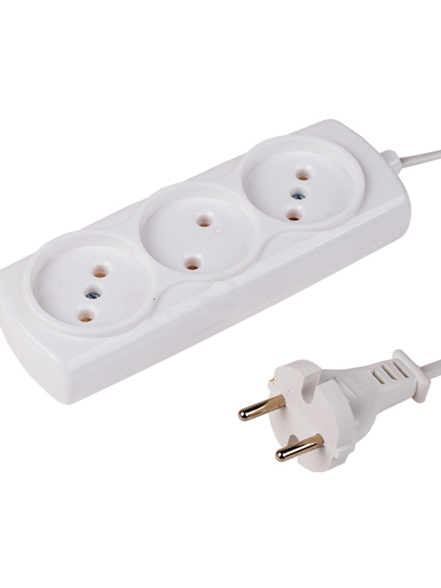 Удлинитель PROconnect STANDARD 3 гнезда, 1.5 м, 2х0.75 мм², б/з, белый