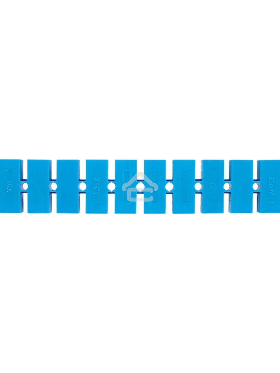 Клеммная винтовая колодка KВ-35 10-35, ток 80 A, полиэтилен синий Rexant (10 шт./уп.)