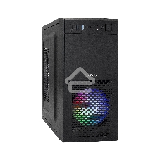 Компьютерный корпус Minitower ExeGate mEVO-7807 (mATX, без БП, 1хUSB+1хUSB 3.0, черный 1x12см с RGb подсветкой)