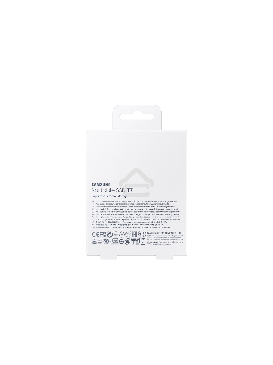 Твердотельный накопитель Samsung SSD 2TB T7, USB Type-C, R/W 1000/1050MB/s, Titanium