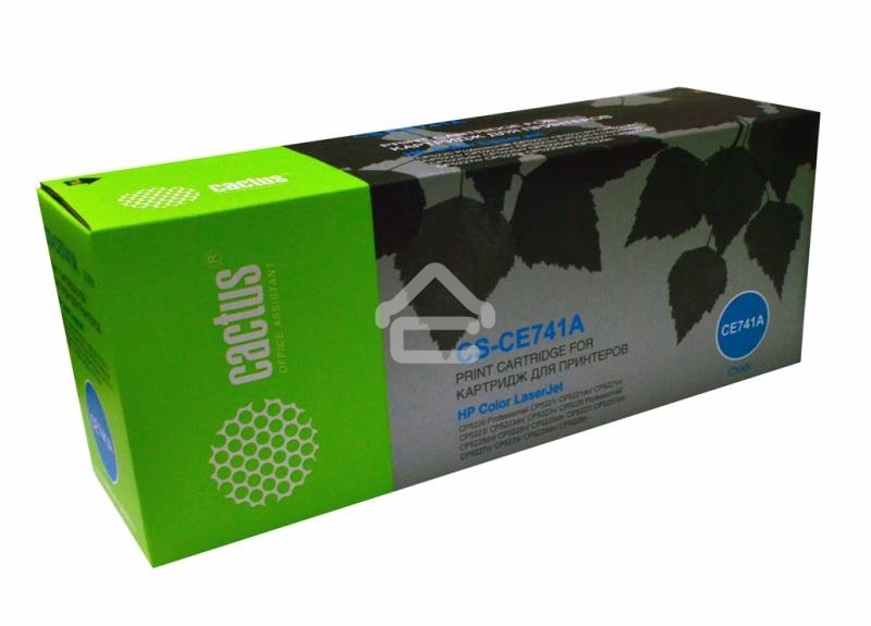 Картридж лазерный Cactus CS-CE741A голубой (7300 стр.) для HP CLJ CP5220/CP5221/CP5223/CP5225/CP5227/CP5229