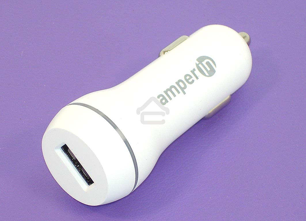 Автомобильное зарядное устройство AMPERIN CCW-1USB USB DC 5V 3.0A/9V 2A/12V 1.5A белый