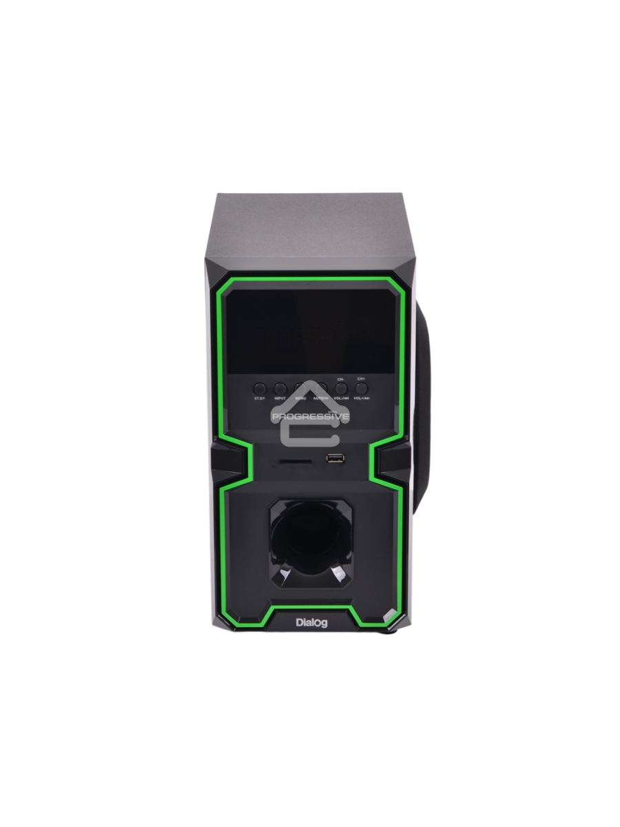 Колонки Dialog Progressive AP-222B BLACK - акустические колонки 2.1, 30W+2*10W RMS, Bluetooth, USB+SD reader