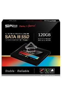 Накопитель SSD Silicon Power Slim S55, 120GB, SATA III, 2.5