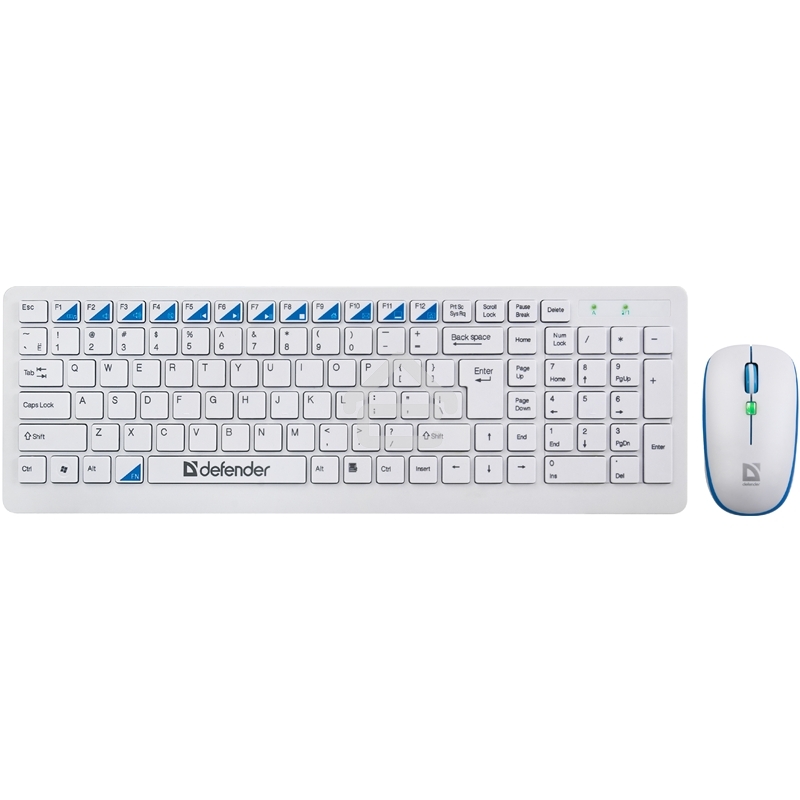 Клавиатура + мышь Defender Skyline 895 Nano W (белый) Кл:104, 1000/1500/2000dpi